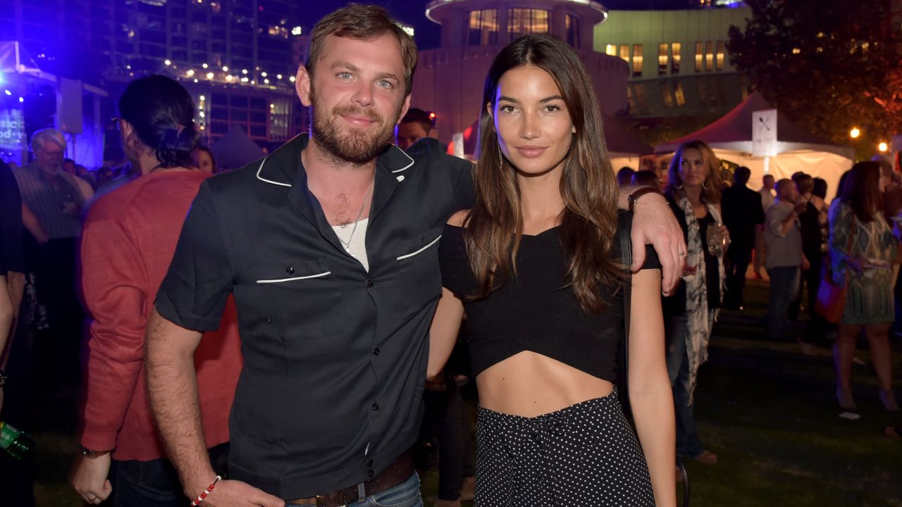King's of Leon Caleb Followill and wife and model Lily Aldridge make the rounds in Nashville. 