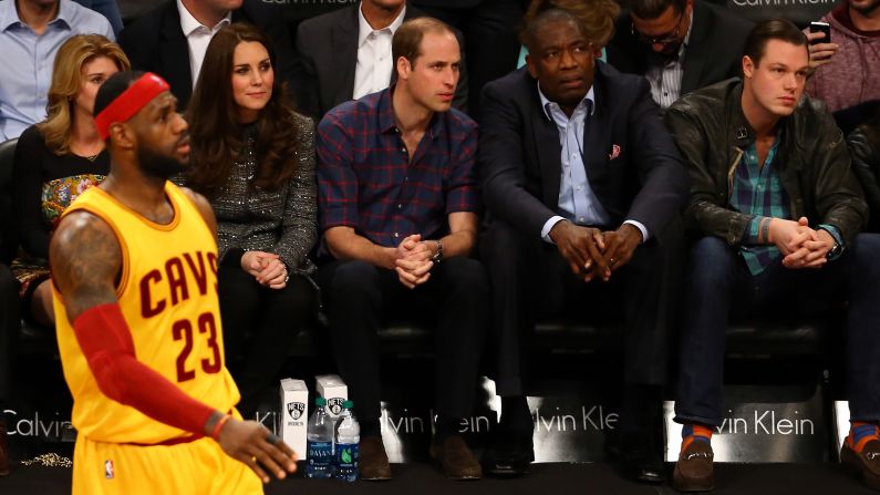 Britain's Prince William and his wife, Catherine -- the Duke and Duchess of Cambridge -- sit courtside to watch LeBron James and the Cleveland Cavaliers play the Brooklyn Nets in an NBA game Monday, December 8. The royal couple <a href="http://www.cnn.com/2014/12/08/us/gallery/will-kate-new-york-washington/index.html">visited New York and Washington</a> on their three-day visit to the United States. <a href="http://www.cnn.com/2014/12/09/worldsport/gallery/what-a-shot-1209/index.html" target="_blank">See 34 amazing sports photos from last week</a>