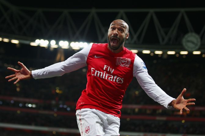 Henry returned to Arsenal for a brief last hurrah in 2012 playing four matches during a loan spell from the New York Red Bulls. He didn't disappoint scoring the winning goal in his first game back -- a third-round FA Cup tie against Leeds United. "He may be cast in bronze but he's still capable of producing truly golden moments," a<a href="index.php?page=&url=https%3A%2F%2Fwww.youtube.com%2Fwatch%3Fv%3DExPNxsVJA9E" target="_blank" target="_blank"> TV commentator roared </a>as the Frenchman celebrated.   