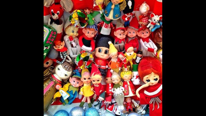 Amalia Martinez's love for <a href="http://instagram.com/chica__yeye" target="_blank" target="_blank">vintage dolls and toys</a> led her and her fiance to start a collection of Christmas items from late '50s to mid-'60s, including elves, pixies and reindeer. 
