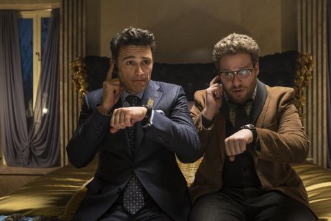 December 16 -- The New York premiere of "The Interview" was canceled after "The Guardians of Peace" posted a threat against moviegoers. The message said: "We will clearly show it to you at the very time and places 'The Interview' be shown, including the premiere, how bitter fate those who seek fun in terror should be doomed to," the hacking group said. "The world will be full of fear. Remember the 11th of September 2001."