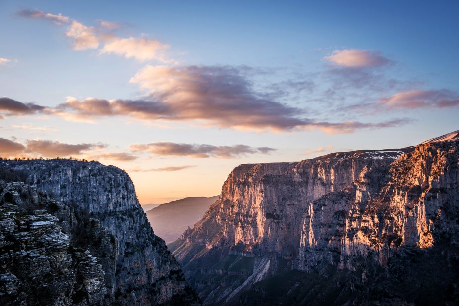 Locals in northwestern Greece's Eprirus region like to take guests to Vikos Canyon in the Aristi Mountains to show off the scenery.