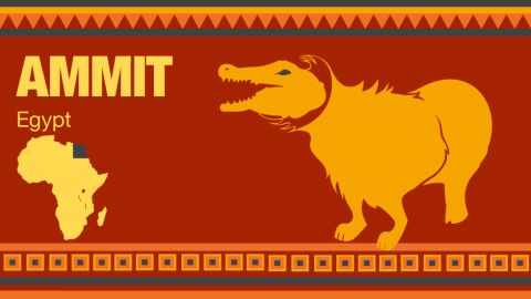 Few cultures do fearsome deities like the ancient Egyptians.<br /> <br />The snarling, snapping, carnivorous Ammit is one such gruesome creature from the time of the pharaohs.<br /> <br />A female demon that was part lion, part hippopotamus and part crocodile, Ammit would devour the souls of the recently dead if they were adjudged to have lived a life of vice.<br /><br />An entry in the 2010 Frommer's travel guide book describes Ammit as the "personification of divine retribution" and the bringer of "a second death" to those who fail when their heart is placed upon "the scales of justice."<br />