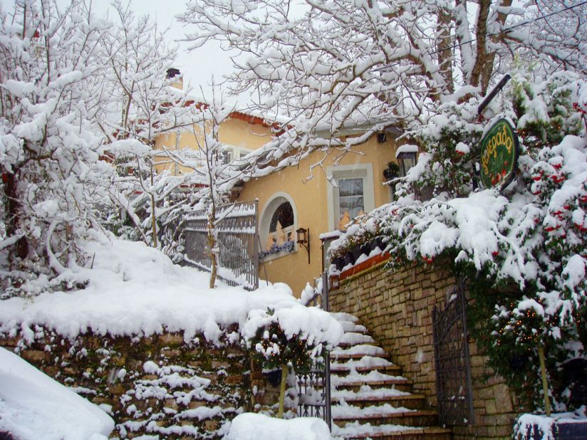 In the heart of Greece, the Evritania region has traditional villages, stunning gorges, heavily forested mountains and the Anerada Inn (pictured).