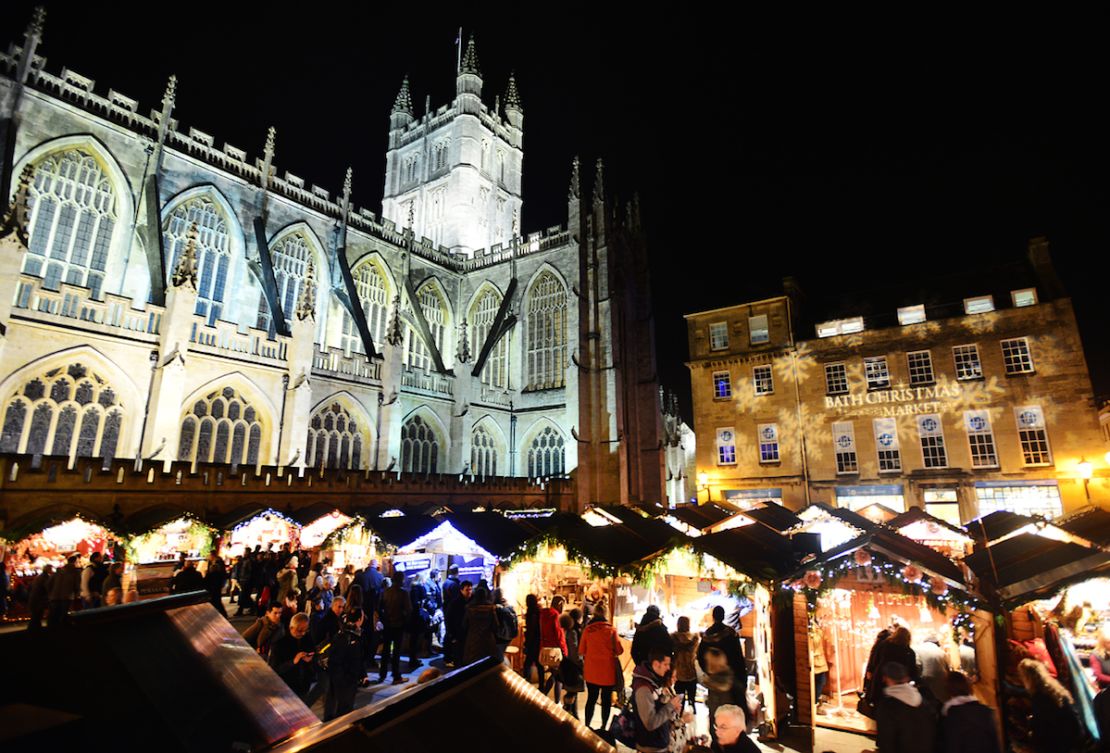 Plunge into Christmas in Bath, England.