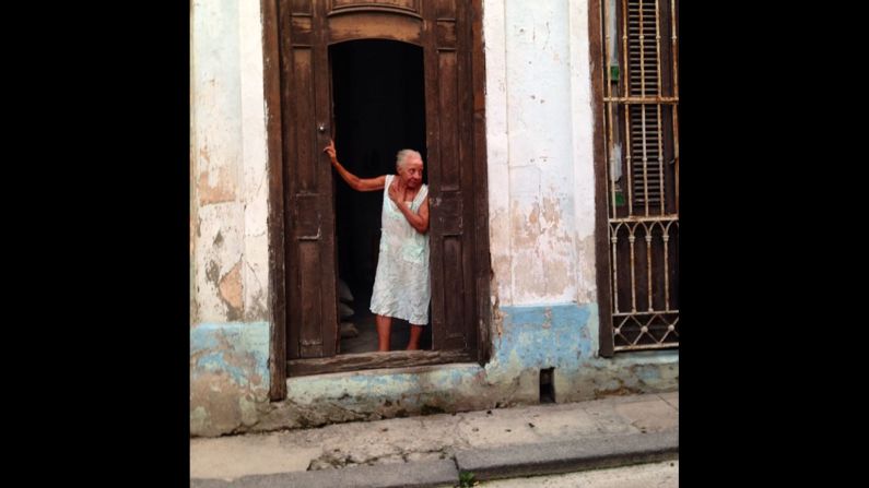 "Keeping watch over the neighborhood in Old Havana."