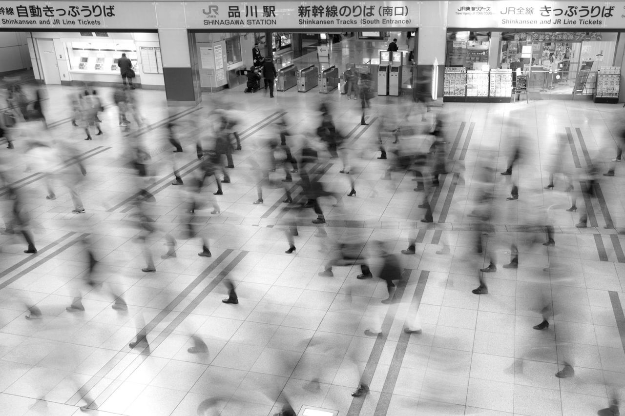 <strong>Honorable Mention Places: "Tokyo -- Shinagawa Station"</strong><br /><br />Location: Shinagawa Station, Tokyo<br /><br />Photo and caption by Peter Franc/National Geographic 2014 Photo Contest<br /><br />Peter Franc says: "I was up at an ungodly hour to make it to the Tsukiji Fish Market in Tokyo. With so many amazing things to see in the city, I had hardly slept, and managed to get off at the wrong station. Wave after wave of people kept coming through the station passageway. I spied a coffee shop with a vantage point and managed to snap a few shots, camera resting on the ledge. After the caffeine kicked in, I was ready to brave the river of people."