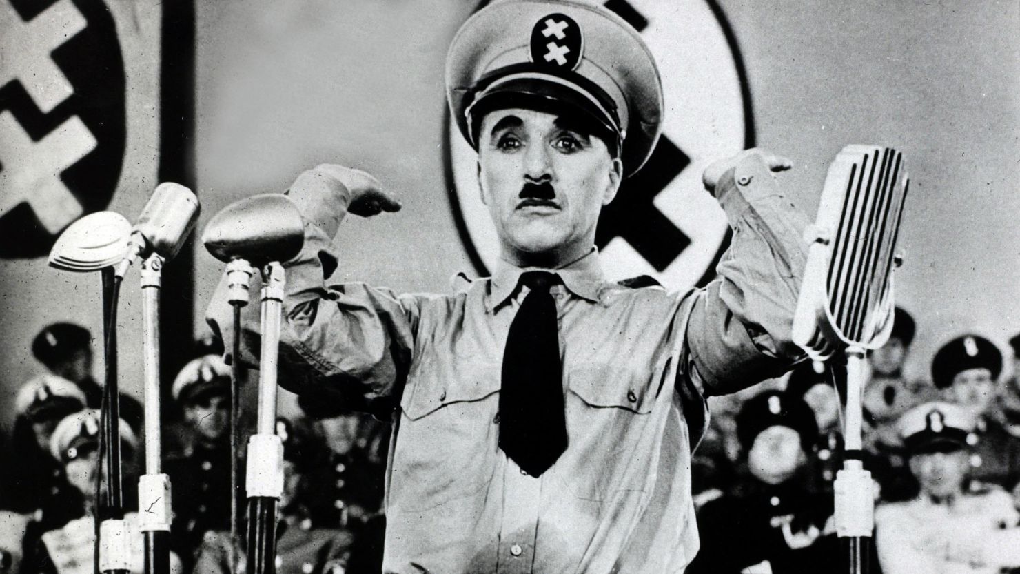 When Hitler ruled Germany, comedian Charlie Chaplin lampooned him in "The Great Dictator." 