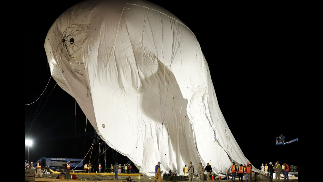 The aerostats carry technology that will almost double the reach of current ground radar detection, officials said.