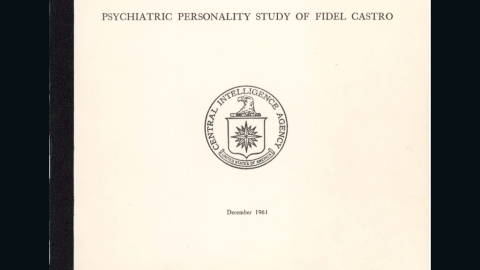 The CIA conducted a psychiatric evaluation of Fidel Castro in 1961. (National Archives) 