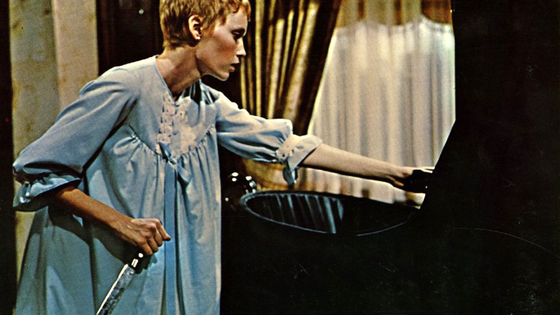 Director Roman Polanski's 1968 film version of "Rosemary's Baby" stars Mia Farrow as an upscale New Yorker impregnated by Satan. 