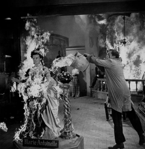 <strong>"House of Wax" -- </strong>Before starring in "House on Haunted Hill," Vincent Price fronted this early 3D film from 1953. Price played a sculptor who after a fire destroys his wax museum, refills it with wax-coated murder victims.<br />