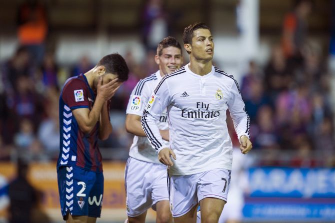 One of the biggest days of Eibar's season came with the visit of European champions Real Madrid. Los Blancos, complete with Cristiano Ronaldo, Gareth Bale and James Rodriguez, won 4-0 at Eibar's tiny Ipurua stadium in November. Madrid has a budget of €762m for the season, compared to Eibar's €18m.