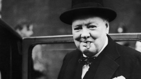 British Prime Minister Winston Churchill (1874 - 1965) steps into his car at the rear of Downing Street on his way to hand in his resignation to King George VI, 26th July 1945. (Photo by Keystone/Hulton Archive/Getty Images)
