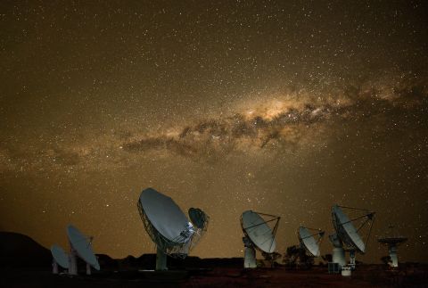 Africa has been slow to embark on space travel. But new projects on the continent look promising. South Africa's ambitious Square Kilometer Array project aims to build the world's biggest radio telescope that will help scientists paint a detailed picture of some of the deepest reaches of outer space. <br /><br />Pictured here: a composite image of the MeerKAT and Square Kilometre Array Pathfinder (ASKAP) satellites.