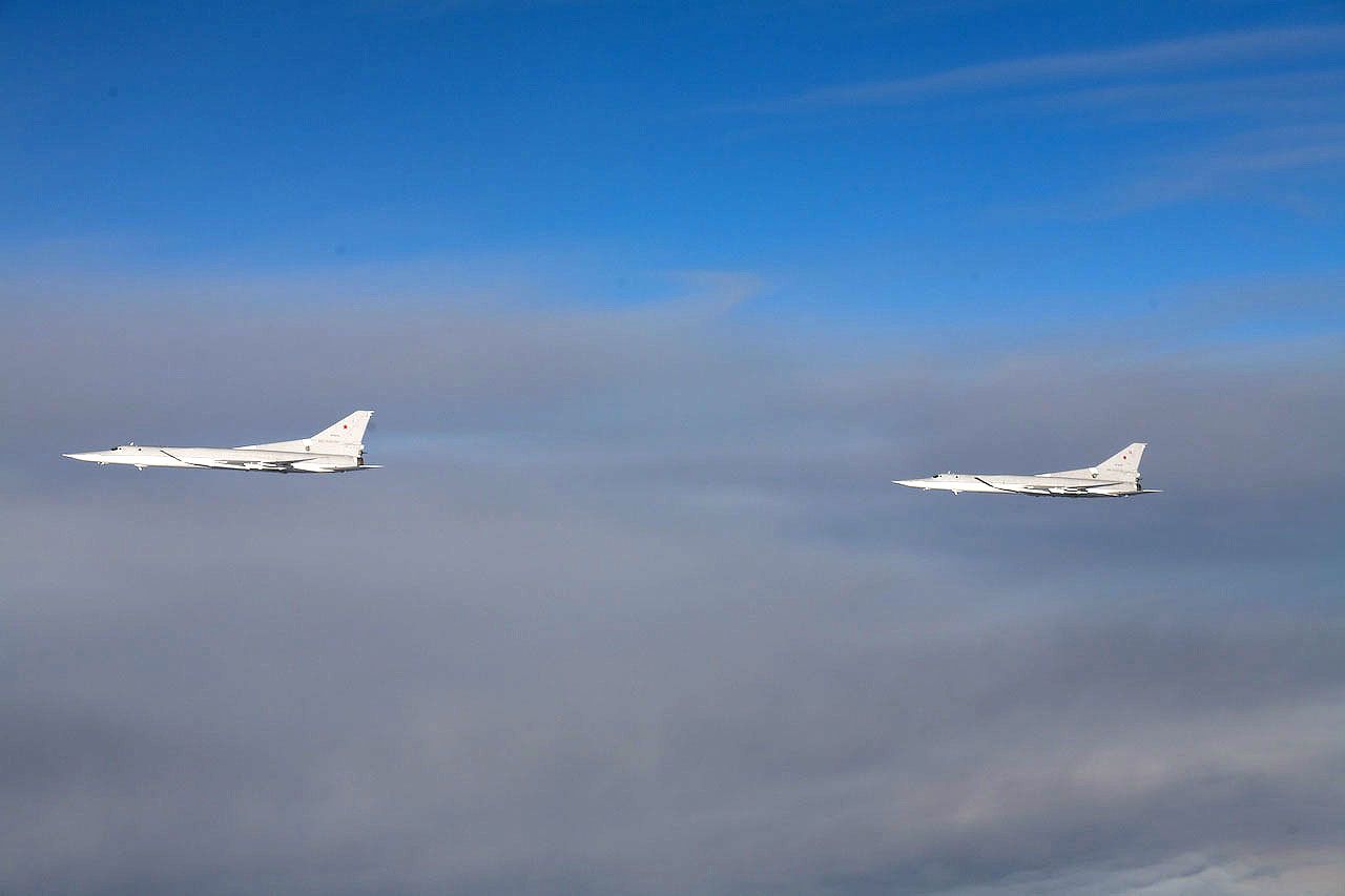 Two Tupolev Tu-22M aircraft intercepted by Finnish fighter planes.