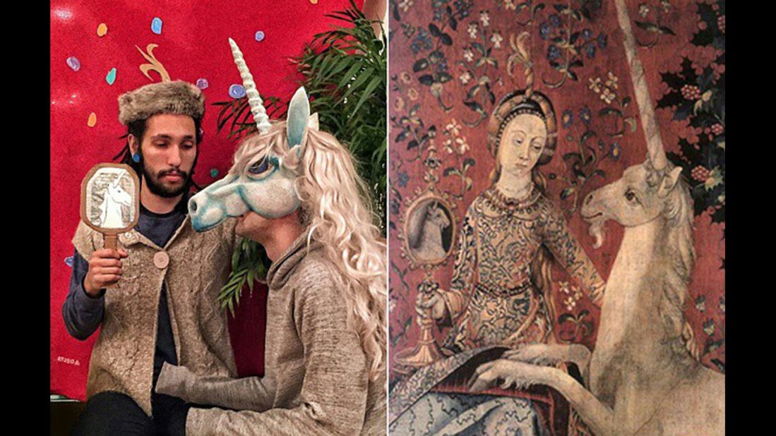 "Lady and the Unicorn: Sight" tapestry, circa 1500.