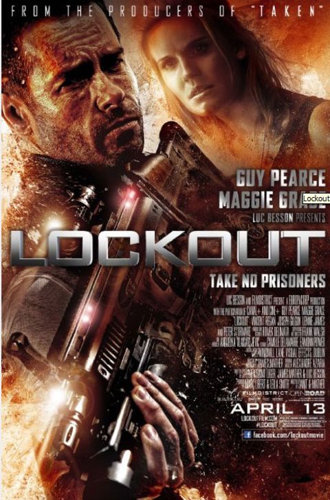 "Lockout" (2012), a sci-fi thriller starring Guy Pearce and Maggie Grace.
