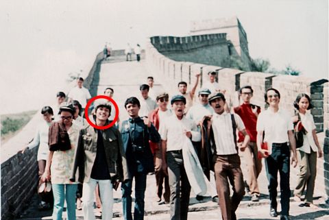 CNN's Beijing bureau chief Jaime FlorCruz has been living and working in China for four decades. Here he is on a visit to the Great Wall, front left with white jeans, in 1971 when he first arrived in China as a student leader on a study tour. 