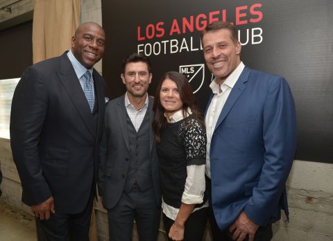 She is now part of an all-star ownership team at Los Angeles Football Club. One of her fellow minority owners is NBA legend "Magic" Johnson.<br /><br />.<br />