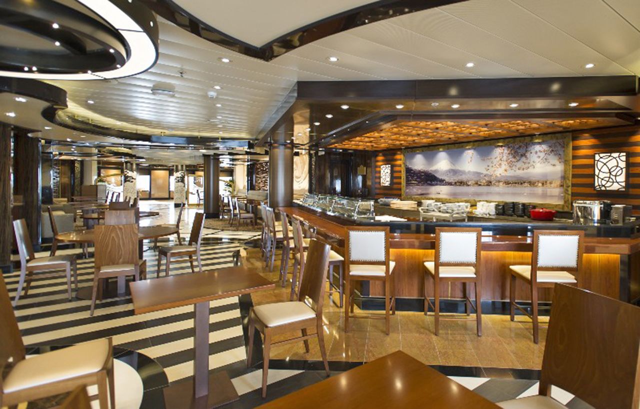 Enroute to Japan, it's only fitting Diamond Princess offers a sushi bar.