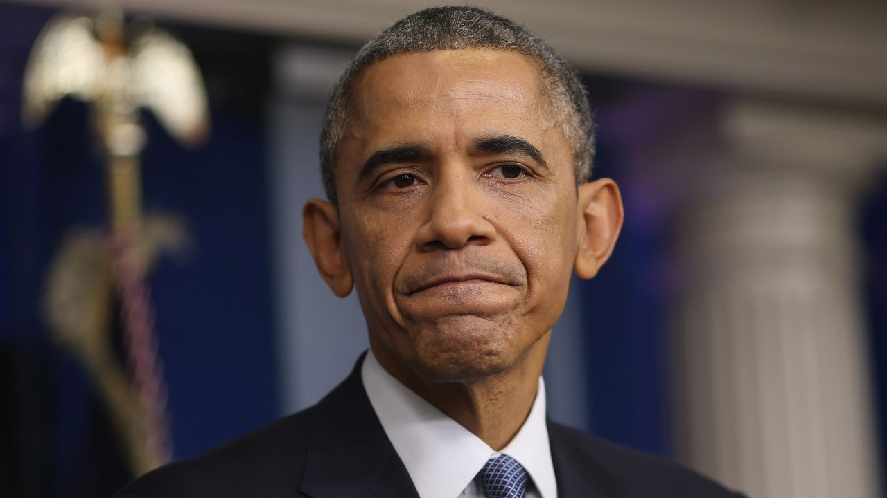 WASHINGTON, DC - DECEMBER 19:  U.S. President Barack Obama speaks to members of the media during his last news conference of the year in the Brady Press Briefing Room at the White House December 19, 2014 in Washington, DC. President Obama faced questions on various topics including the changing of Cuba policy, the computer hack of Sony by North Korea, his executive action on immigration and his plan on working with a Republican majority Congress.  (Photo by Chip Somodevilla/Getty Images)