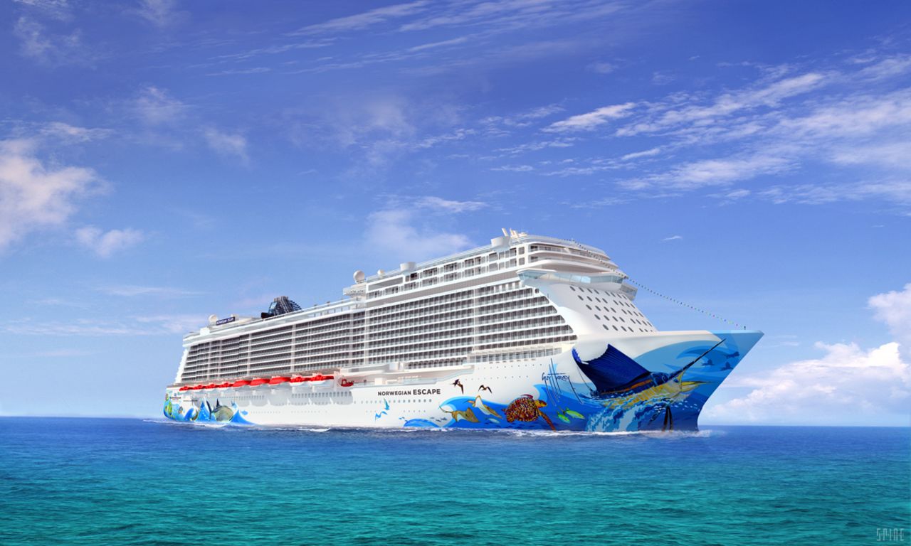 The Norwegian Escape will be the largest ship on the Norwegian Cruise Line fleet. Its most popular route is predicted to be the Eastern Caribbean itinerary, sailing from Miami.