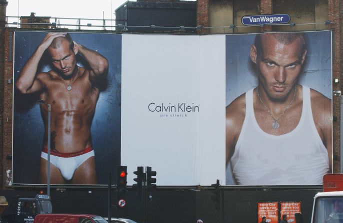 Former Arsenal player Freddie Ljungberg of Arsenal was one of the first footballers to stop traffic when he posed for Calvin Klein in 2003.