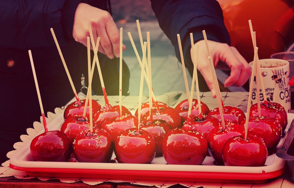 <strong>Candied apples:</strong> Snezana Popovic says <a href="http://ireport.cnn.com/docs/DOC-1195382">candied apples</a> are an indispensable part of street celebrations in Serbia. She took this photo at the "Street of Open Heart" event which is organized every January 1 at several locations in the Serbian capital of Belgrade.  