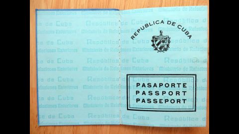 Oscar Pichardo's Cuban passport, his last official document from Cuba.