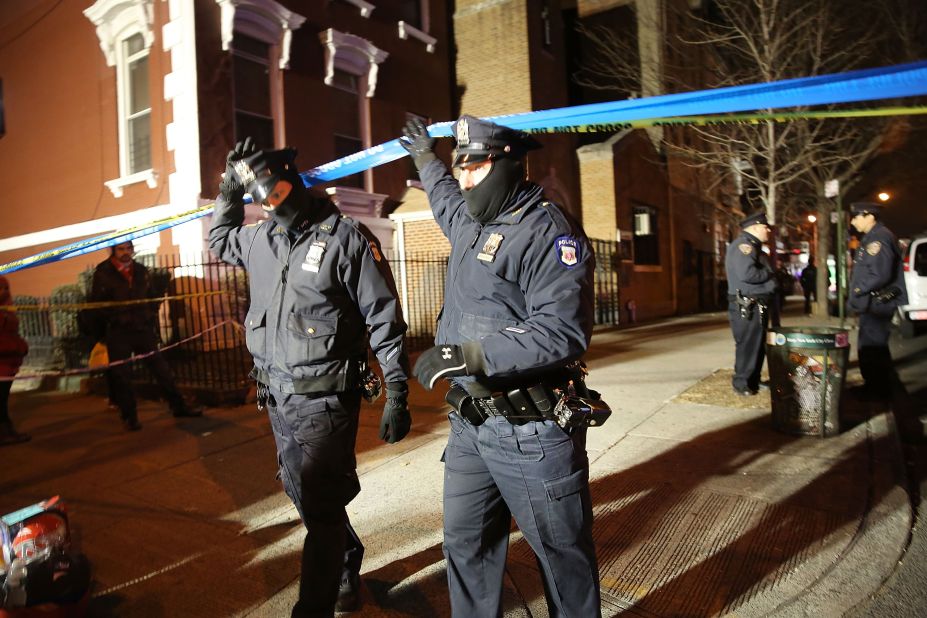 The shooting occurred near Myrtle and Tompkins avenues in the Bedford-Stuyvesant section of Brooklyn.