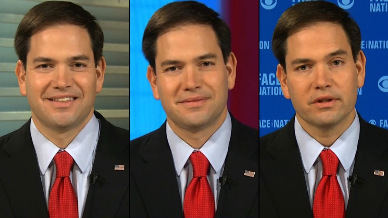 Sen. Marco Rubio, a Republican from Florida, rushed three Sunday news shows to continue his fight against President Barack Obama's decision to normalize relations with Cuba.