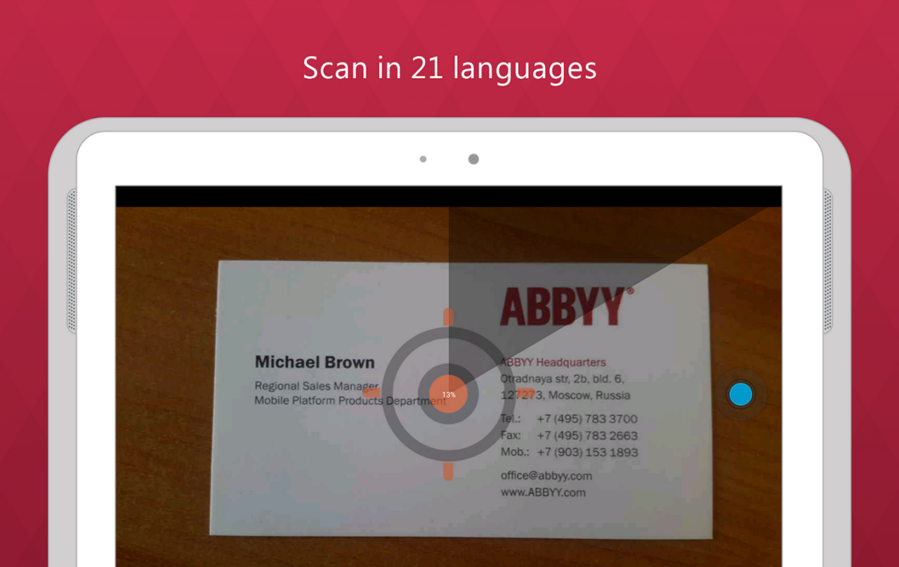 Wallet overflowing with errant business cards? Get your details digitzed with the ABBYY Business Card Reader: an app that scans and uploads card details in seconds. 