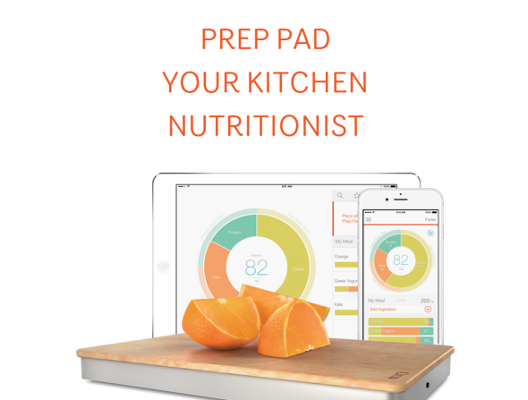 Prep Pad acts as your own personal kitchen nutritionist, helping you to create balanced meals, add up calories, and track your progress as you learn more about what you eat.