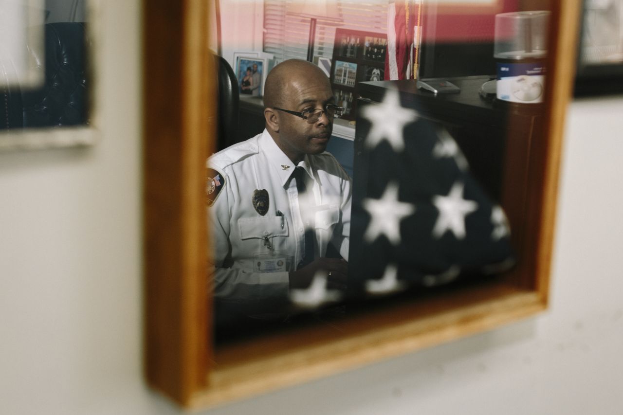 Police Chief William Riley came to Selma in 2008. He was hired from the East Coast, an outsider untouched by local politics. He has no illusions about the tensions between police and black men but says it's disingenuous of activists to compare Selma to Ferguson, Missouri.