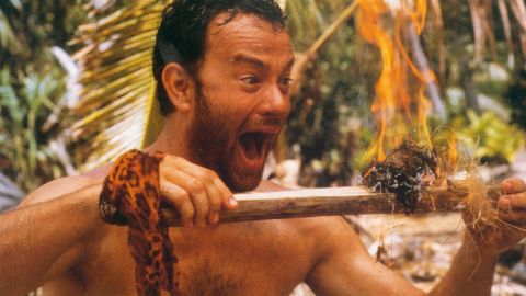 <strong>"Cast Away" (2000)</strong>: Tom Hanks carries this film as a man who ends up on a deserted island. Wilson forever.<strong> (Netflix) </strong>