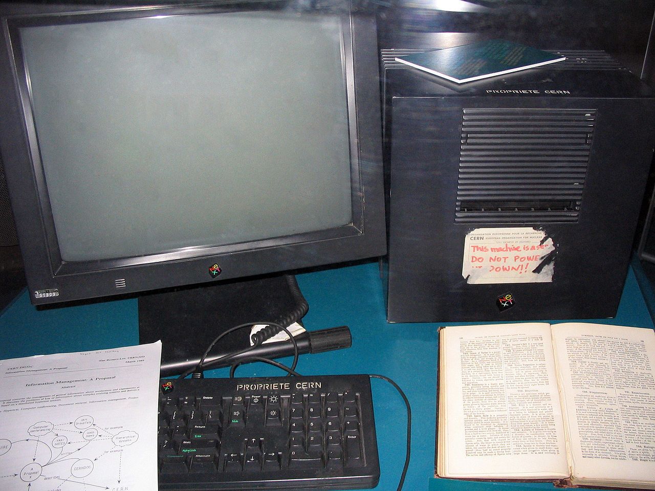 The first web server, used by Berners-Lee in the early 1990s.