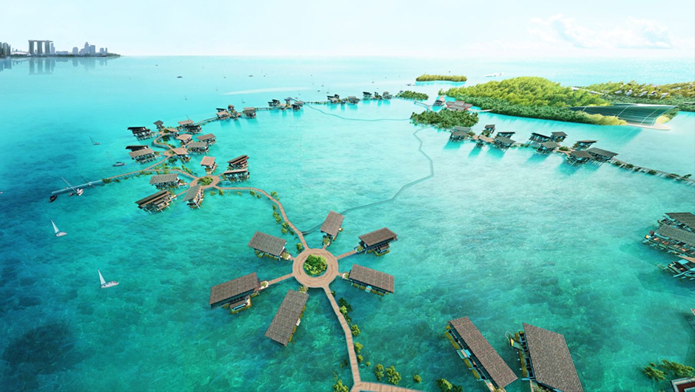 Off the coast of Singapore, Funtasy Island is  billed as the "world's largest eco-theme park." Plans include a multi-sensory rainforest, snorkel and scuba zones and an aquarium where visitors can swim with whale sharks. 
