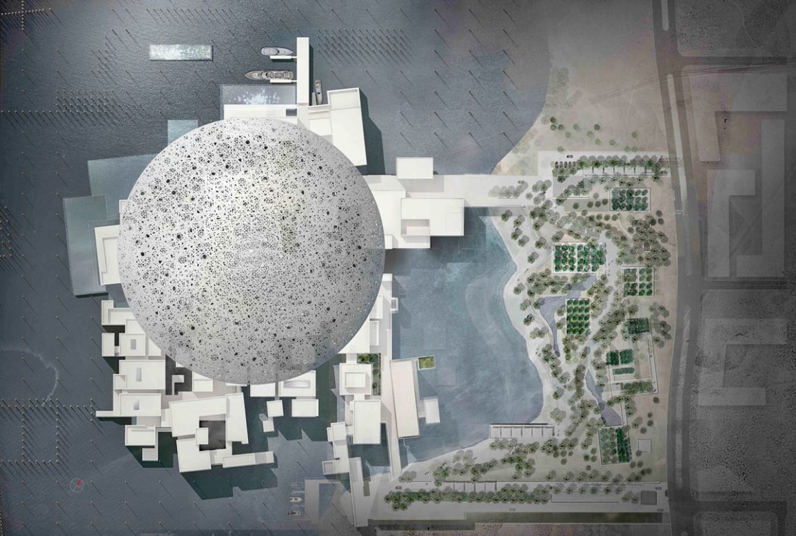 With a total cost of over $1 billion, the Louvre Abu Dhabi is one of the most expensive cultural institutions ever conceived. The dome structure will house 65,000 square feet of permanent installations. Another 22,000 square feet will be filled with temporary exhibits.