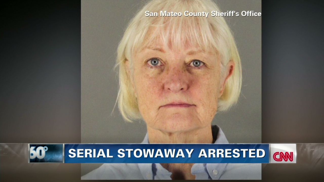 After three attempts to stow away on planes, a 62-year-old woman slipped past a checkpoint in California without a ticket and boarded a flight bound for Los Angeles. She was later arrested.