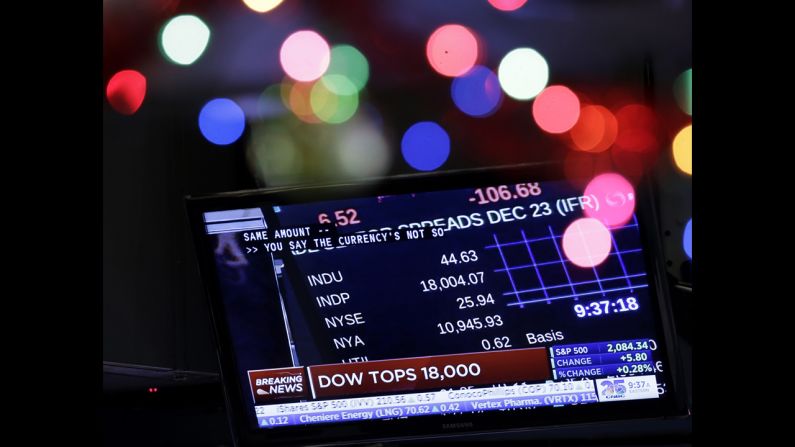 The Dow closed above the 18,000 milestone for the first time ever Tuesday, December 23. The market jump came as investors learned that the U.S. economy grew at an impressive 5% pace in the third quarter. It was the strongest quarter of growth since 2003.