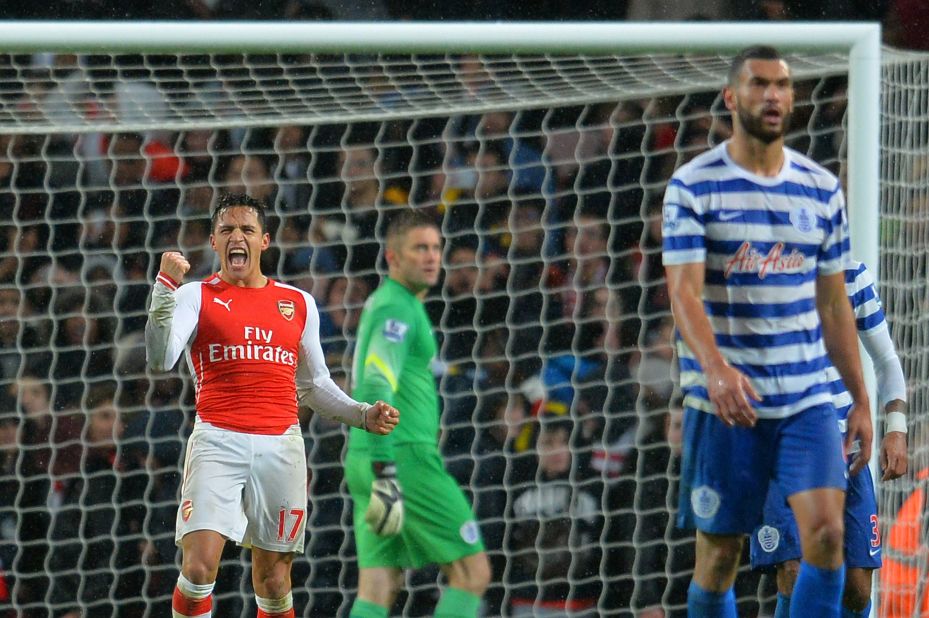 Alexis Sanchez saw an earlier penalty saved but was on target for Arsenal in a 2-1 win over QPR. 