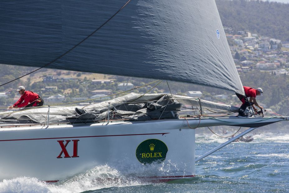 Wild Oats XI won a record eighth line honor in the annual Sydney-Hobart race in Australia when it bettered the high-profile Comanche.  