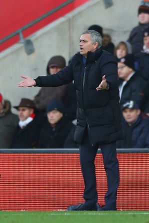 Chelsea manager Jose Mourinho was left frustrated with the referee in the draw at Southampton. 