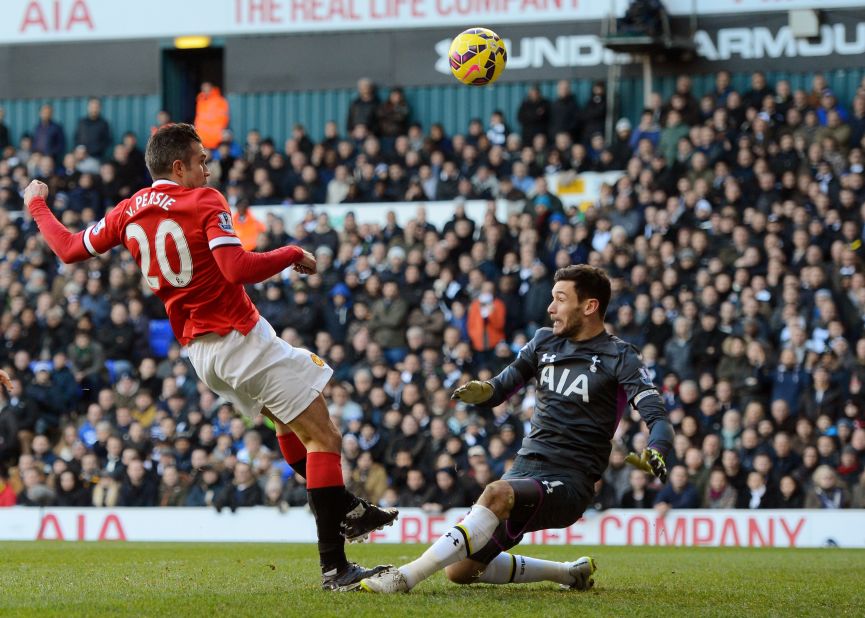 French keeper Hugo Lloris, right, was the man of the match as Tottenham and Manchester United finished 0-0. 