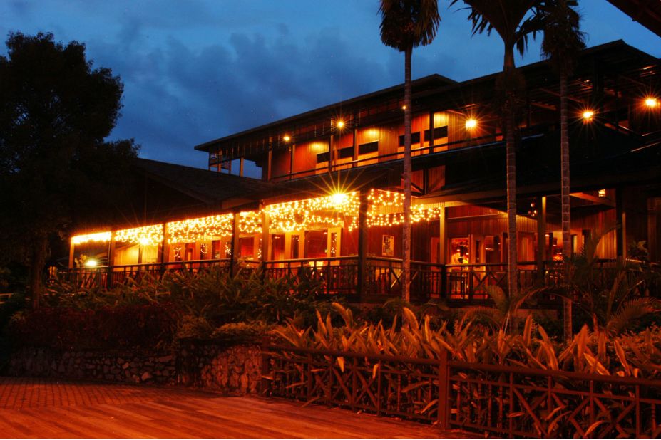 The Hilton Batang Ai Longhouse Resort is a luxury hotel in the heart of Borneo's steamy jungle.