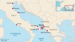 Route of the Norman Atlantic