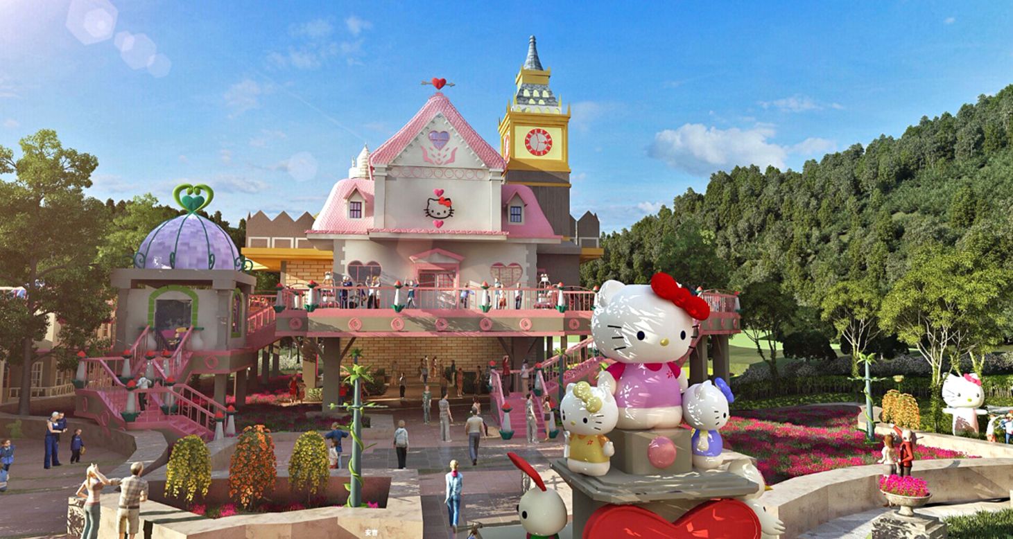 China's Hello Kitty Park opened on New Years Day with 11 themed facilities, including performance venues, amusement rides, a luxury resort and a grand Mahjong hall.