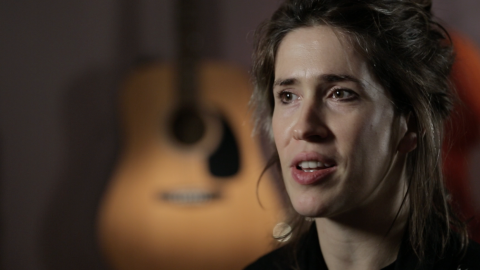 "In the past I have been seen racing between different stations, looping stations, lots of different instruments," she says. "With the gloves I would try to pull the instruments closer to me so I could have microphones in my wrists so I could play anything."