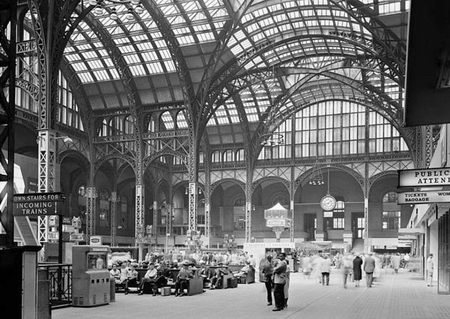 The original Penn Station's domed ceiling, soaring archways and handsome columns were torn down to make way for the city's current transport hub.